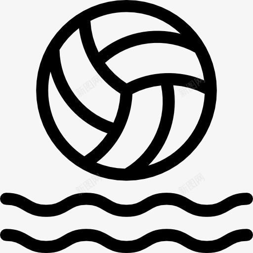水球比赛图标png_新图网 https://ixintu.com 夏天运动 夏季 水上运动 游泳池 运动球类