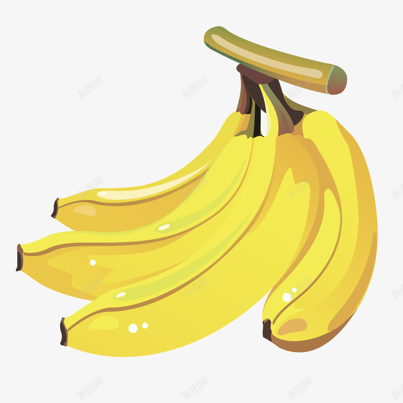水果黄色香蕉矢量图ai免抠素材_新图网 https://ixintu.com 水果 水果矢量 香蕉 黄色 矢量图