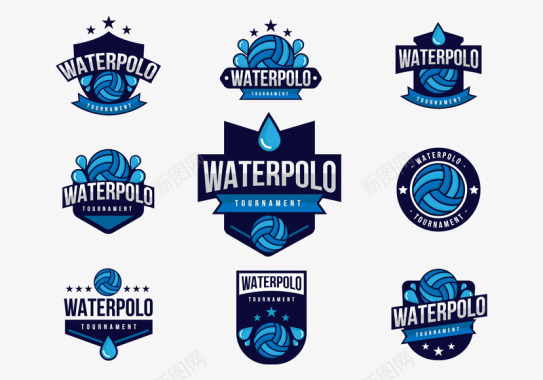 水球比赛宣传logo图标图标