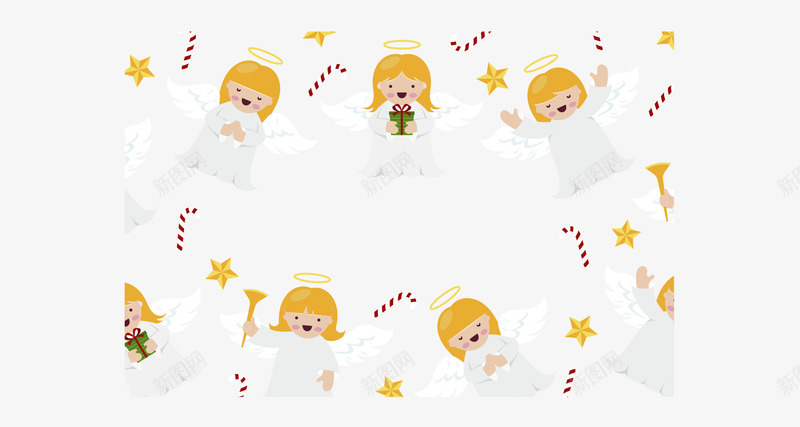可爱的小天使背景png免抠素材_新图网 https://ixintu.com 免扣png 免费png 圣诞节图片库 圣诞节天使 天使圣诞节图片 白衣天使 节日天使 黄头发小天使