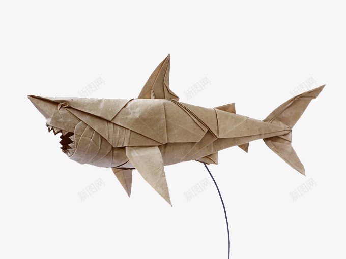 大鲨鱼折纸艺术png免抠素材_新图网 https://ixintu.com 创意 动物 动物折纸 大鲨鱼 折纸 艺术