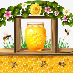 摘花蜜蜜蜂采蜜图高清图片