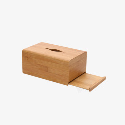 木头拉缩抽纸盒素材