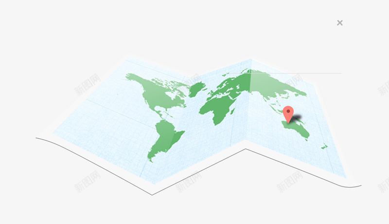 折纸地图图标png_新图网 https://ixintu.com 世界地图 地图 地点 折纸 旅游 标记