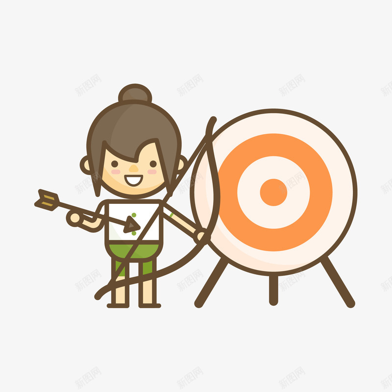 射箭小女孩图标png_新图网 https://ixintu.com LOGO设计 体育项目 创意 奥运会 射击 射箭 标志 标志图形 比赛 简笔画 运动人物 运动健身