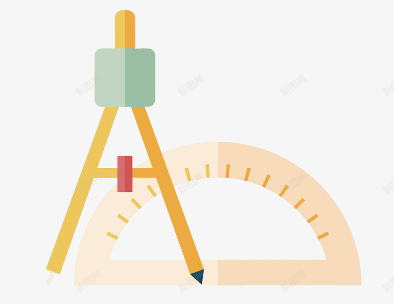 卡通圆规和尺子矢量图eps免抠素材_新图网 https://ixintu.com 卡通 圆规PNG矢量图 圆规免扣PNG图 学习 尺子 手绘 文具 矢量圆规 矢量图
