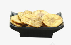 炭烧香蕉片素材