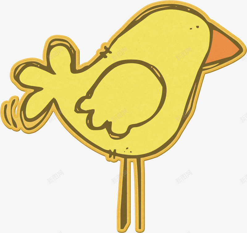 手绘彩色贴纸小鸡png免抠素材_新图网 https://ixintu.com 儿童 剪贴薄 卡通 可爱 小鸡 手绘 贴纸