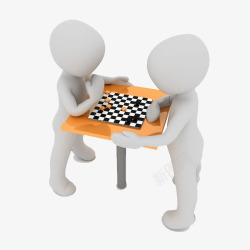 下象棋的人素材