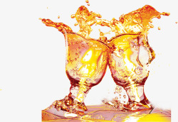 黄色酒杯陈酿素材