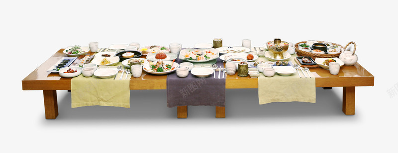 韩国饭桌png免抠素材_新图网 https://ixintu.com 桌子 透明PNG 韩国 韩国元素 食物