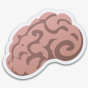 brain脑怪异的贴纸高清图片