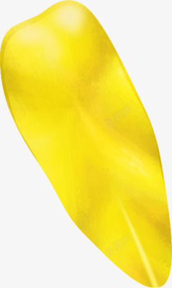 创意手绘扁平黄色的香蕉素材
