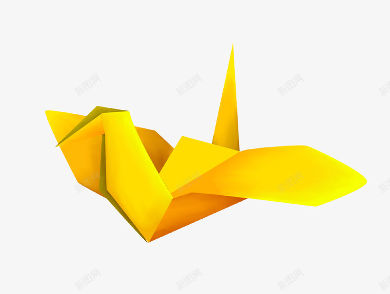 黄色纸鹤png免抠素材_新图网 https://ixintu.com 千纸鹤 实物 手工折纸 折纸 纸船 黄色纸鹤