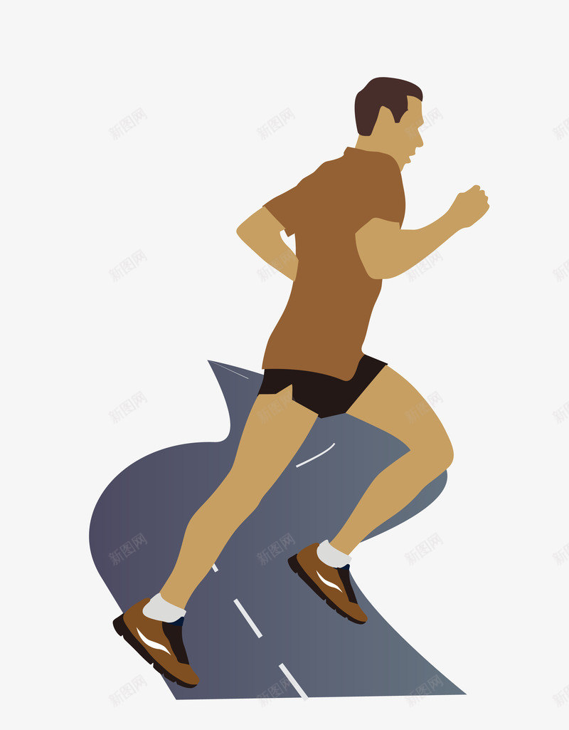 卡通图案马拉松比赛png免抠素材_新图网 https://ixintu.com 卡通图案 跑步的人 运动人物 运动跑道 运动项目长跑 长跑