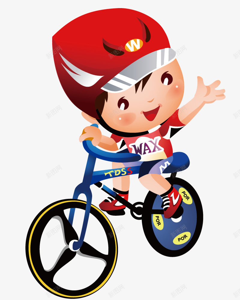 男孩骑自行车比赛png免抠素材_新图网 https://ixintu.com 卡通 比赛 矢量人物 自行车 运动
