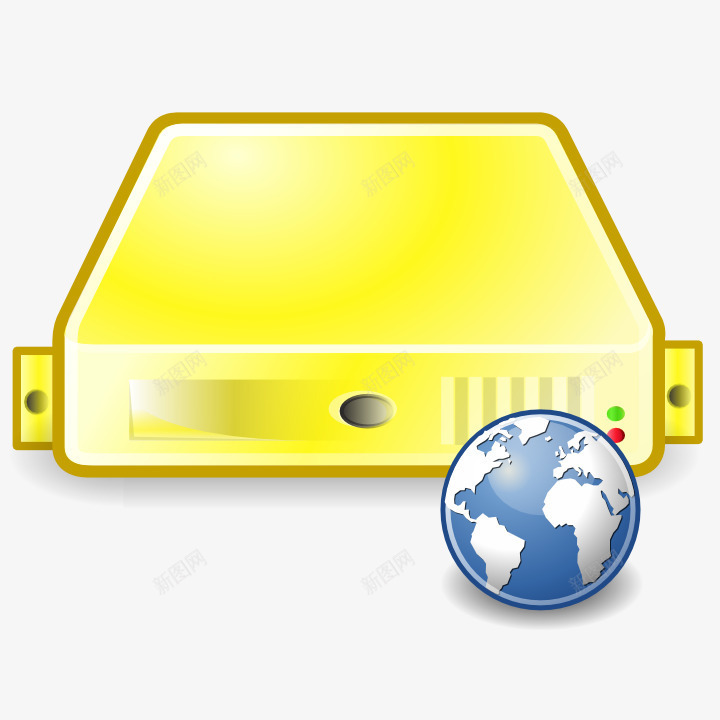 服务器网络RRZE图标png_新图网 https://ixintu.com server web yellow 服务器 网络 黄色的
