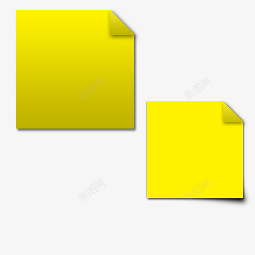 黄色便利贴纸png免抠素材_新图网 https://ixintu.com 便利贴纸 文本框 黄色