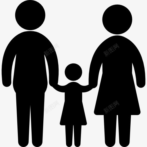 父亲的女儿和母亲图标png_新图网 https://ixintu.com 个人 人 女儿 家庭 家庭熟悉的图标 母亲 父亲 群体