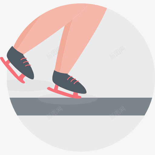 滑冰图标png_新图网 https://ixintu.com 休闲 体育 冬季运动 溜冰鞋 滑冰