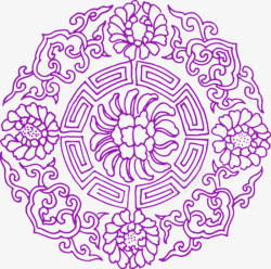 紫色镂空花纹底纹背景素材