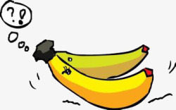 疑问表情的香蕉素材