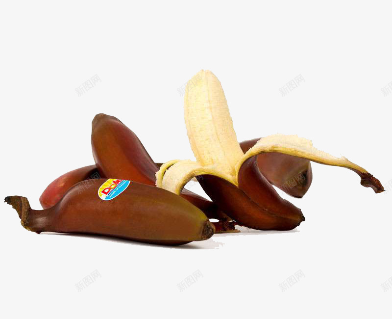 剥开的红香蕉png免抠素材_新图网 https://ixintu.com 产品实物 水果 红香蕉