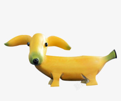 创意香蕉小狗创意网素材