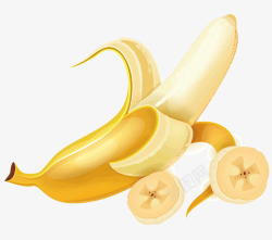 切开的香蕉剥开的香蕉矢量图高清图片