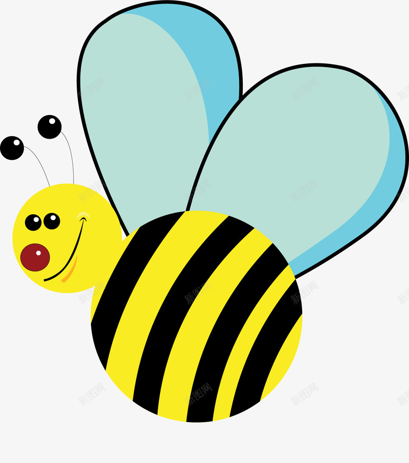 卡通蜜蜂元素png免抠素材_新图网 https://ixintu.com 卡通 昆虫 蜂蜜 蜜蜂