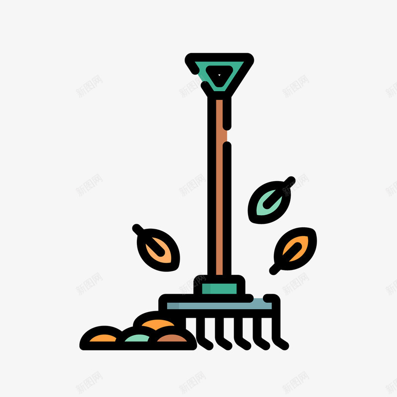 扫帚清洁图标psd_新图网 https://ixintu.com 卫生 垃圾 形状 打扫 扫帚 清洁图标 线稿