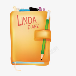 琳达日记本矢量图素材
