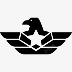 明星服务鹰象征一个明星图标高清图片