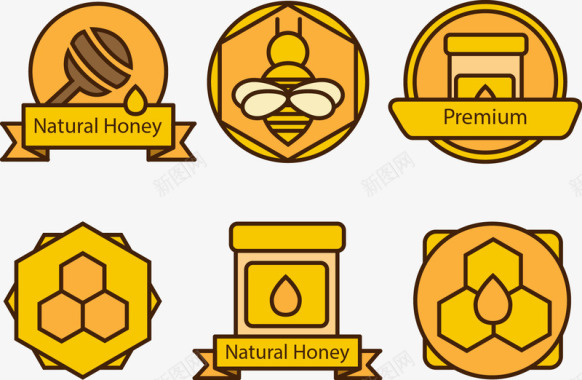 甜蜜的蜂蜜图标图标
