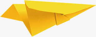 黄色纸飞机png免抠素材_新图网 https://ixintu.com 折纸 玩具 纸飞机 黄色