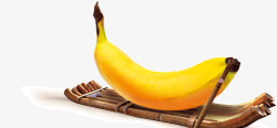 竹筏上的香蕉素材