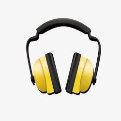 黄色耳机素材