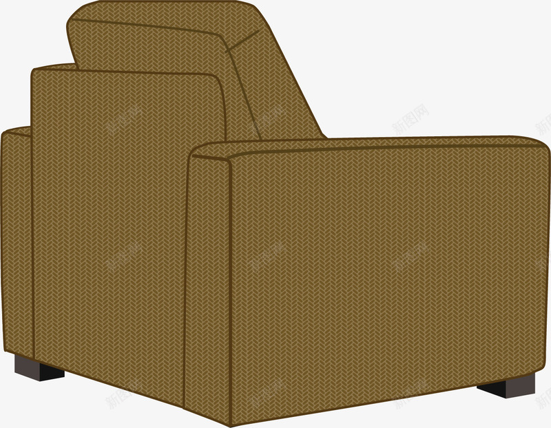 灰棕色沙发png免抠素材_新图网 https://ixintu.com 布料沙发 布艺沙发 沙发 沙发线稿 灰棕色 皮质沙发