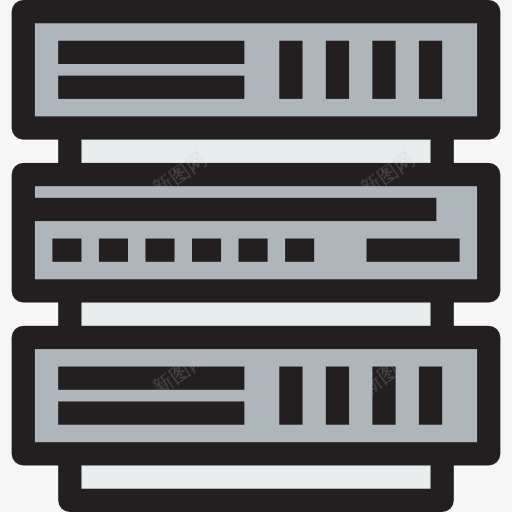 服务器图标png_新图网 https://ixintu.com 多媒体 存储 托管 技术 数据库 文件 服务器 电子 网络