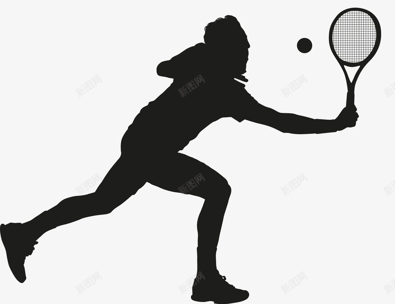 打网球的的人png免抠素材_新图网 https://ixintu.com 体育 剪影 打网球的的人 比赛 男人 运动 运动员