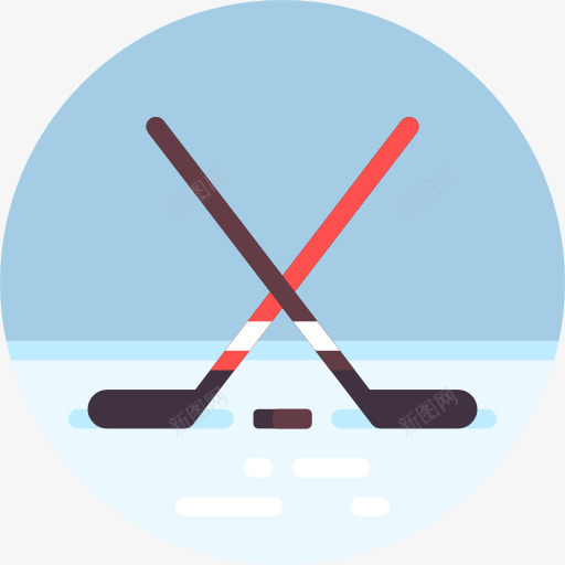 冰上曲棍球图标png_新图网 https://ixintu.com 体育 体育竞赛 冰球 奥运会 运动