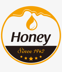 蜂蜜标签黄色蜂蜜低落高清图片