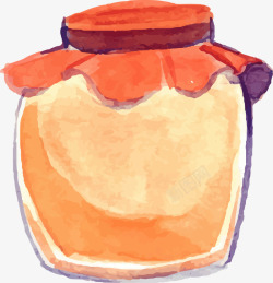 手绘蜂蜜罐子素材