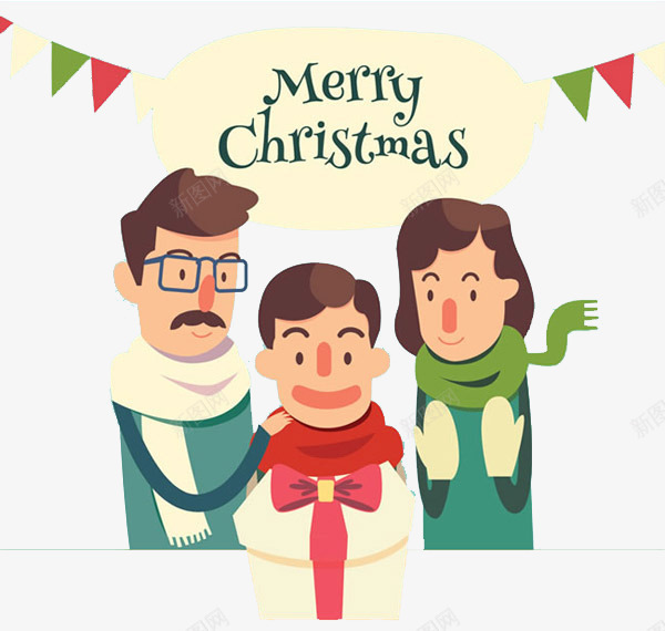 圣诞节家庭psd免抠素材_新图网 https://ixintu.com 圣诞 圣诞素材图 圣诞节 家庭