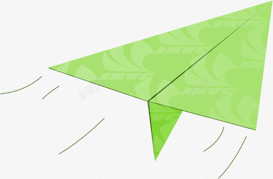 绿色花纹折纸飞机png免抠素材_新图网 https://ixintu.com 绿色 花纹 飞机