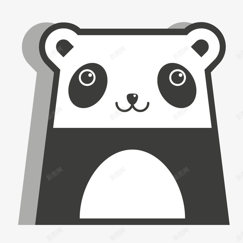 卡通熊猫动物贴纸矢量图ai免抠素材_新图网 https://ixintu.com 动物设计 卡通 标签设计 熊猫 贴纸设计 矢量图