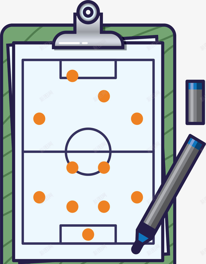 足球战术板矢量图ai免抠素材_新图网 https://ixintu.com 体育足球 卡通足球 战术板 足球 足球比赛 足球运动 踢足球 矢量图