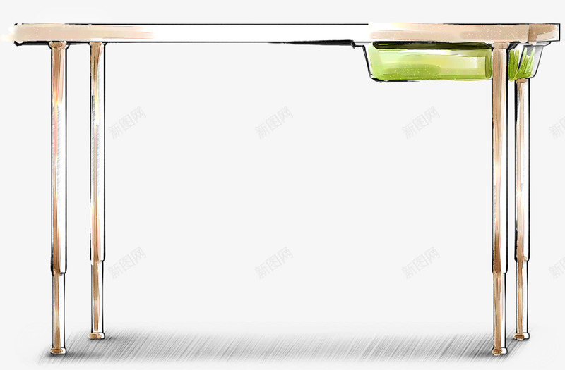 扁平手绘桌子造型png免抠素材_新图网 https://ixintu.com 扁平 桌子 造型