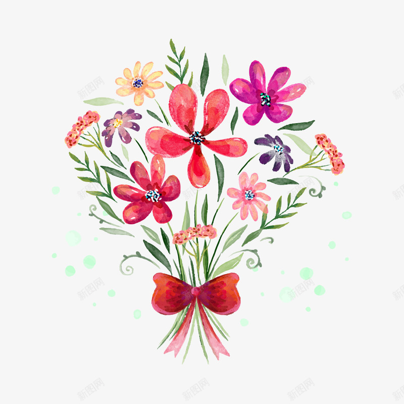 手绘花朵花束png免抠素材_新图网 https://ixintu.com 手绘 手绘花朵花束 手绘花朵花束PNG 花朵 花束 鲜艳 鲜花