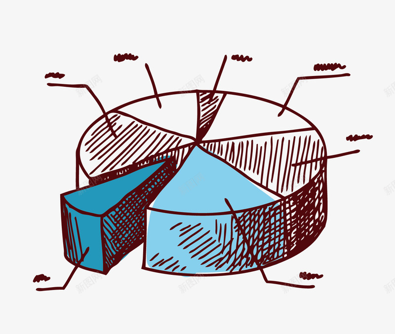 线稿卡通饼形图png免抠素材_新图网 https://ixintu.com PPT 卡通饼形图 圆形数据图 数据报表 海报 海报素材 矢量单个 矢量饼形图 线稿饼形图 饼图配色 饼形图 饼状数据图